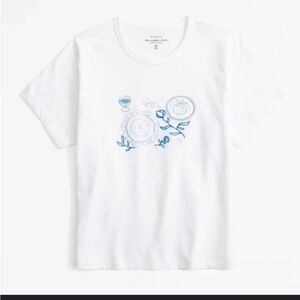 Abercrombie & Fitch embroidered graphic baby tee